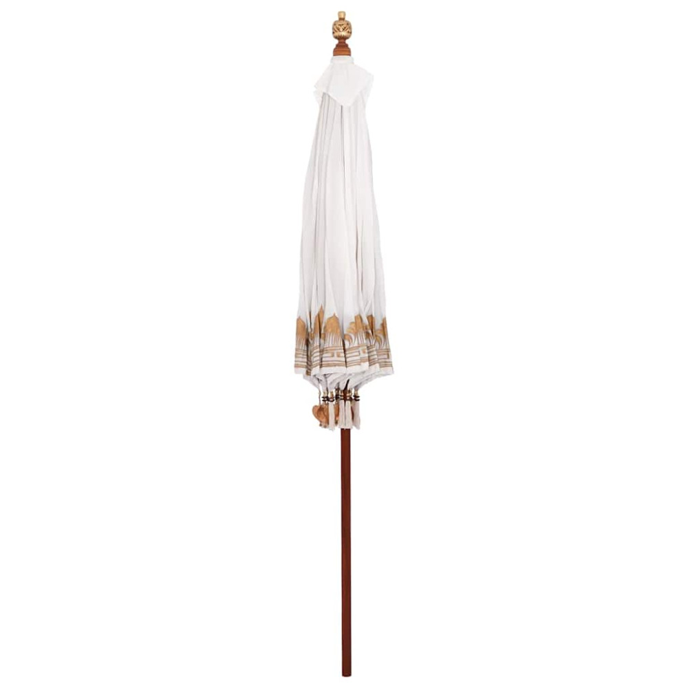 Produktbild för Balinesisk Parasol Kräm 215 x 215 x 260 cm Bomull