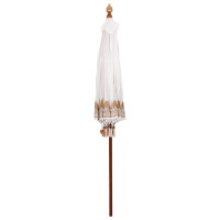 Produktbild för Balinesisk Parasol Kräm 215 x 215 x 260 cm Bomull