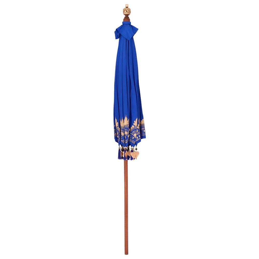 Produktbild för Balinesisk Parasol Blå 215 x 215 x 260 cm Bomull