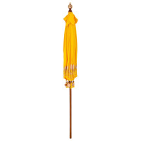 Produktbild för Balinesisk Parasol Gul 215 x 215 x 260 cm Bomull