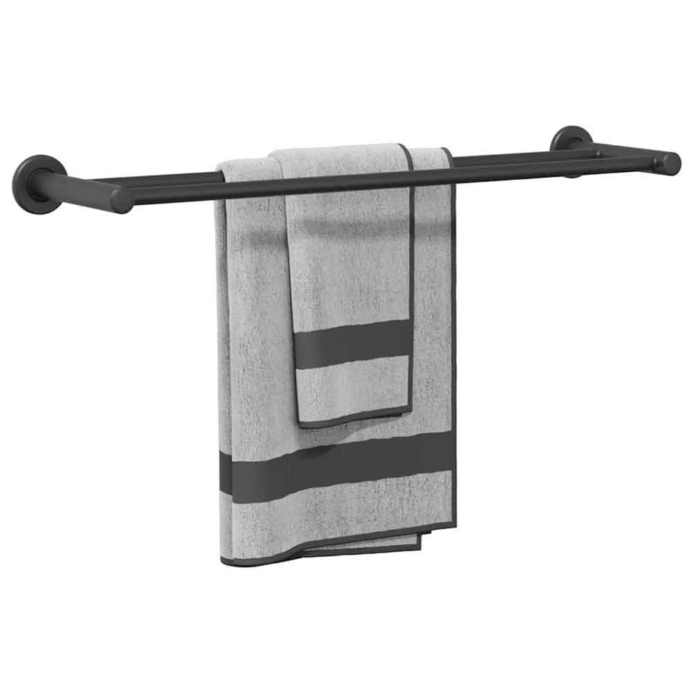 Produktbild för Handdukshållare Svart 61 x 14,5 x 5 cm Rostfritt stål