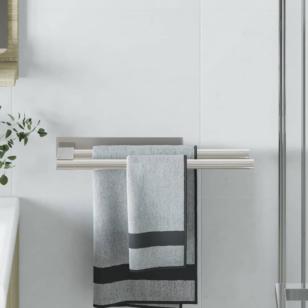 Produktbild för Handdukshållare Silver 40 x 9 x 4 cm Rostfritt stål