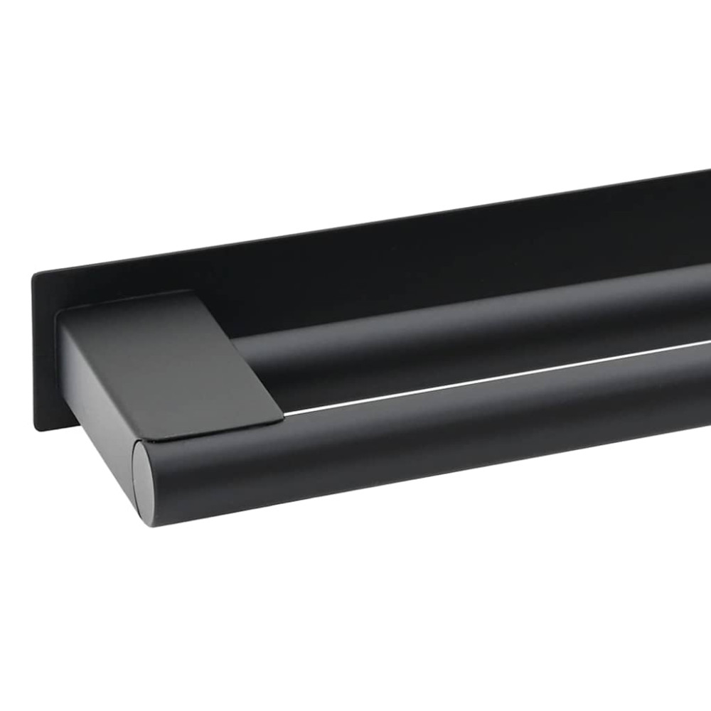 Produktbild för Handdukshållare Svart 40 x 9 x 4 cm Rostfritt stål