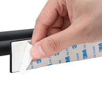 Produktbild för Handdukshållare Svart 40 x 9 x 4 cm Rostfritt stål
