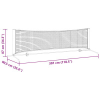 Produktbild för Tennis Nät Svart och Röd 301 x 90,5 x 87 cm Polyester