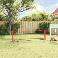 Produktbild för Tennis Nät Svart och Röd 301 x 90,5 x 87 cm Polyester