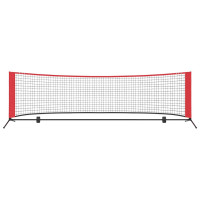 Produktbild för Tennis Nät Svart och Röd 301 x 90,5 x 87 cm Polyester