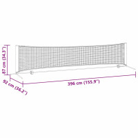 Produktbild för Tennis Nät Svart och Röd 396 x 92 x 87 cm Polyester