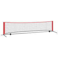 Produktbild för Tennis Nät Svart och Röd 396 x 92 x 87 cm Polyester