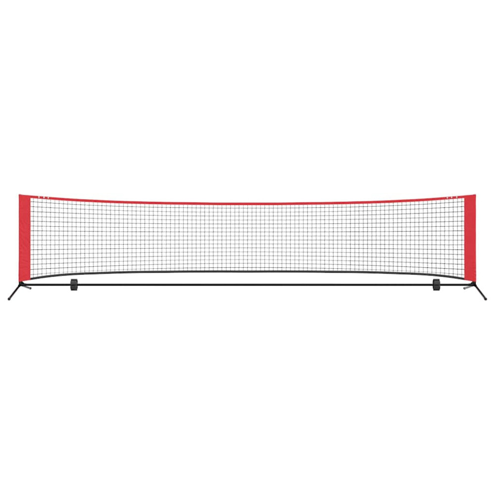 Produktbild för Tennis Nät Svart och Röd 396 x 92 x 87 cm Polyester