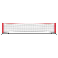 Produktbild för Tennis Nät Svart och Röd 396 x 92 x 87 cm Polyester