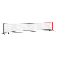 Produktbild för Tennis Nät Svart och Röd 494,5 x 90 x 87 cm Polyester