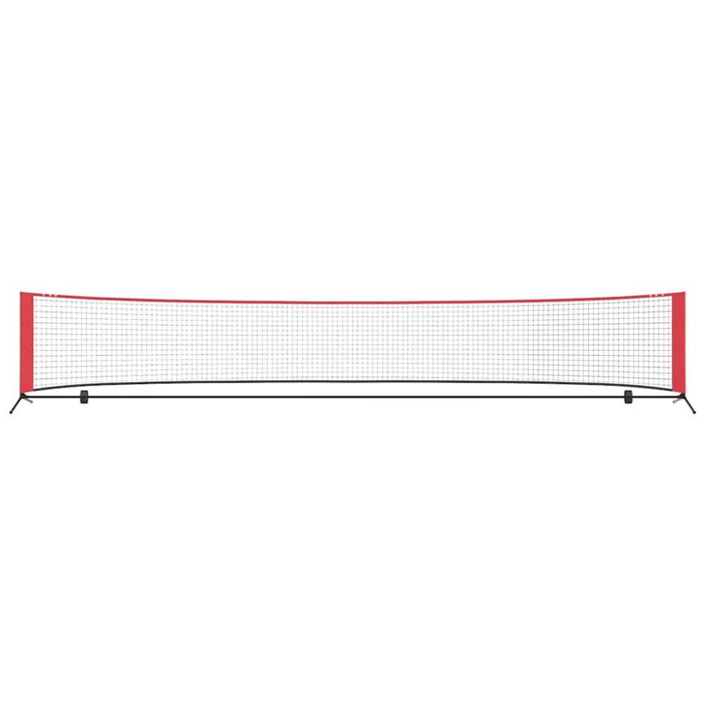Produktbild för Tennis Nät Svart och Röd 494,5 x 90 x 87 cm Polyester