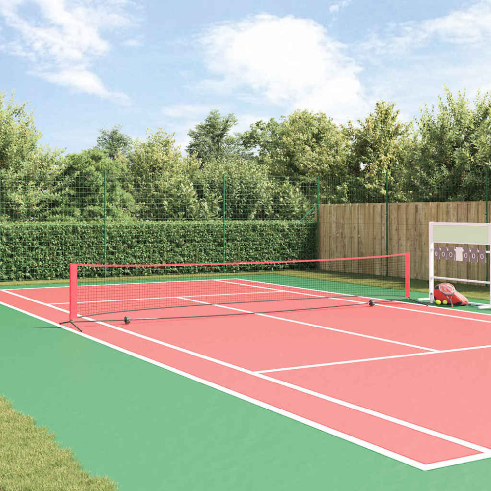 Produktbild för Tennis Nät Svart och Röd 595 x 90,5 x 87 cm Polyester