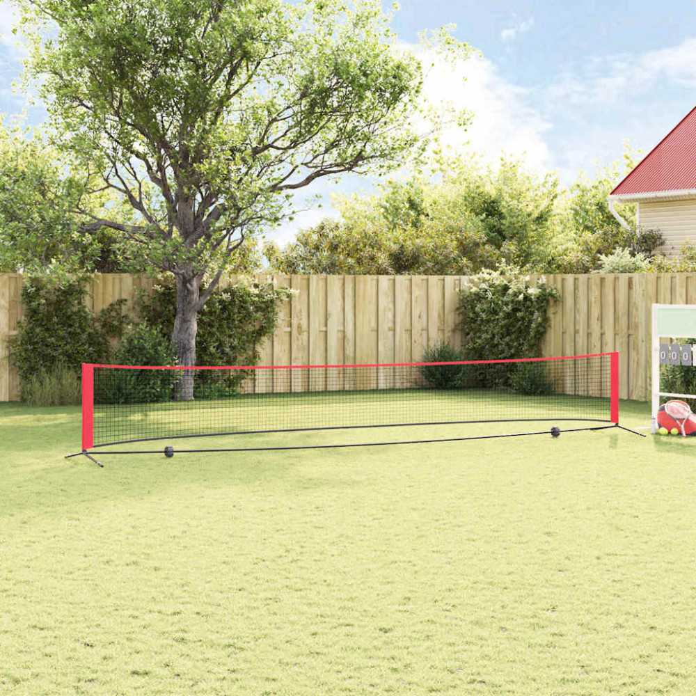 Produktbild för Tennis Nät Svart och Röd 595 x 90,5 x 87 cm Polyester