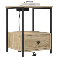 Produktbild för Nattduksbord 2 pcs Sonoma-ek 42 x 41 x 56 cm Konstruerat trä