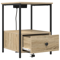 Produktbild för Nattduksbord 2 pcs Sonoma-ek 42 x 41 x 56 cm Konstruerat trä