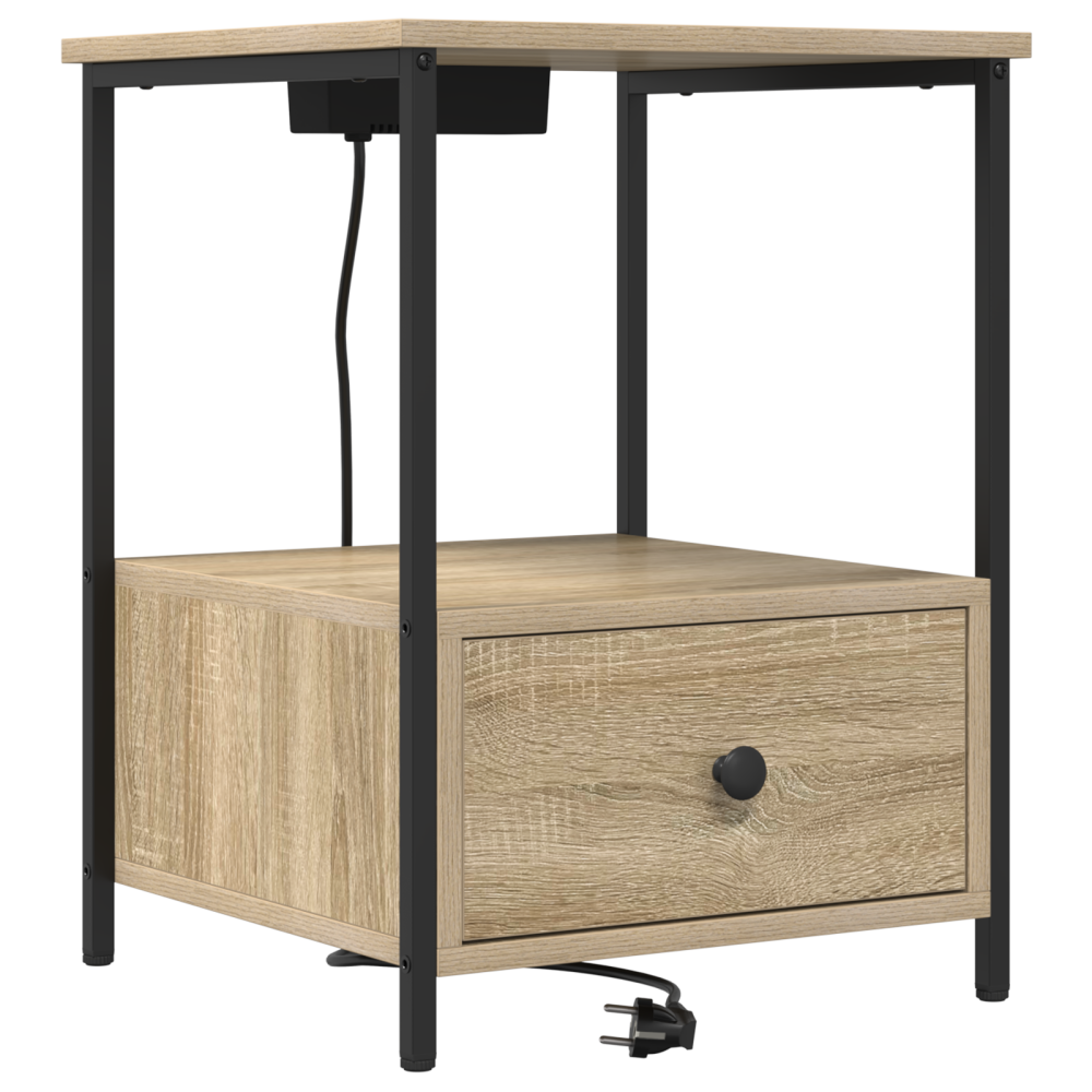 Produktbild för Nattduksbord 2 pcs Sonoma-ek 42 x 41 x 56 cm Konstruerat trä
