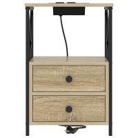 Produktbild för Nattduksbord 2 pcs Sonoma-ek 40 x 31 x 60 cm Konstruerat trä
