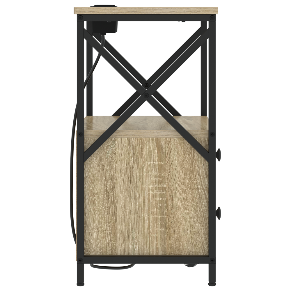 Produktbild för Nattduksbord 2 pcs Sonoma-ek 40 x 31 x 60 cm Konstruerat trä