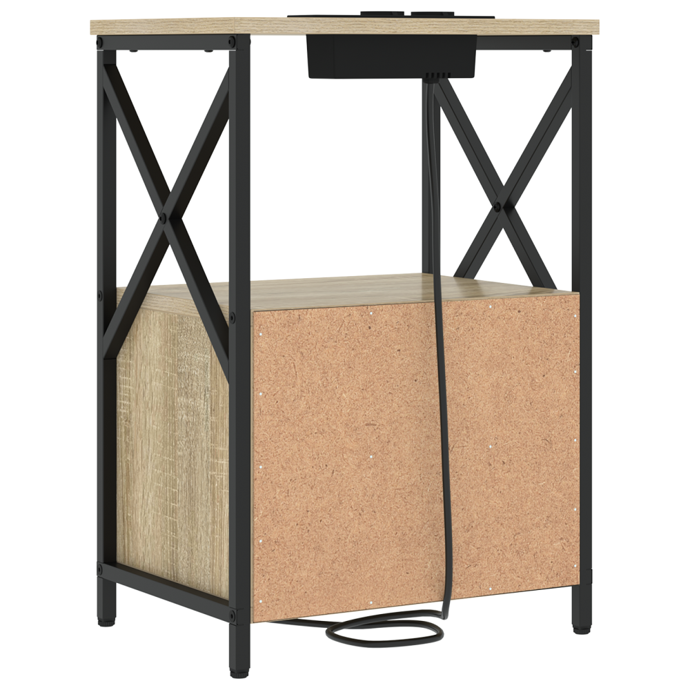 Produktbild för Nattduksbord 2 pcs Sonoma-ek 40 x 31 x 60 cm Konstruerat trä