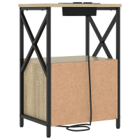 Produktbild för Nattduksbord 2 pcs Sonoma-ek 40 x 31 x 60 cm Konstruerat trä