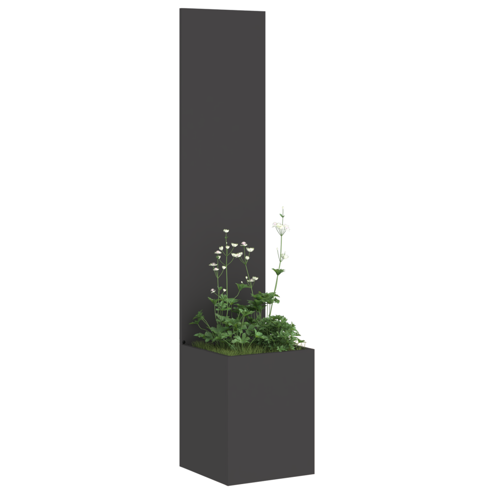 Produktbild för Trädgårds integritetsskärm Fiskfjäll Svart 32 x 32 x 150 cm