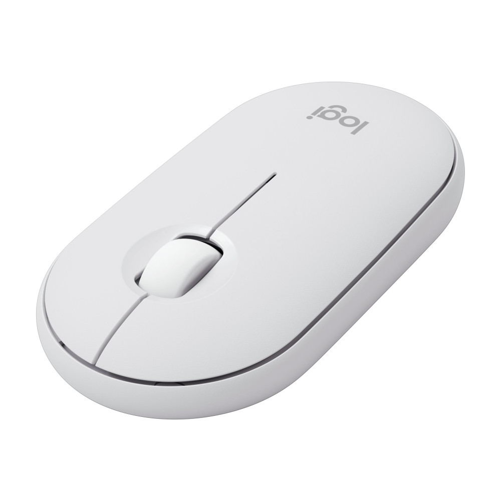 Produktbild för Logitech Pebble Mouse 2 M350s - mus - Bluetooth 5.2 LE - tonal white