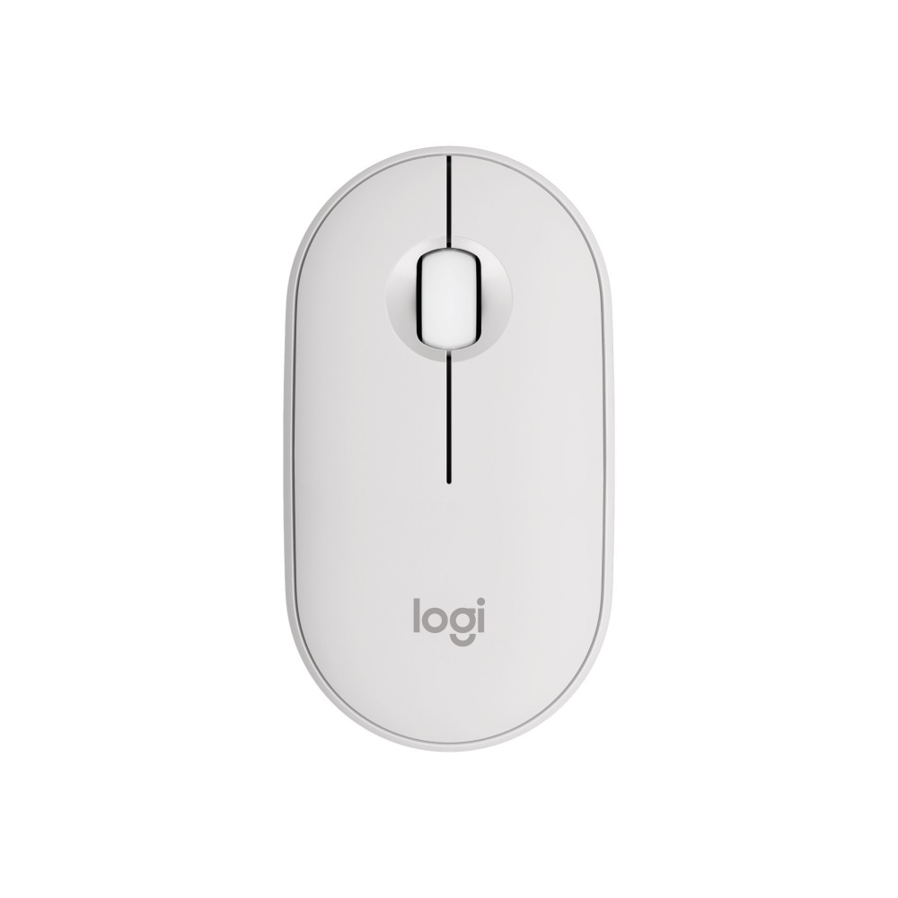 Produktbild för Logitech Pebble Mouse 2 M350s - mus - Bluetooth 5.2 LE - tonal white