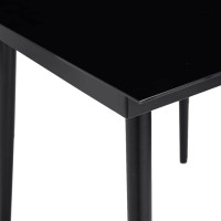 Produktbild för Trädgårdsmöbelset med kudde 5 pcs Svart konstrotting