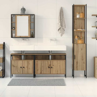 Produktbild för Badrumsmöbelset 4 st Artisan Ek 33 x 33 x 185,5 cm