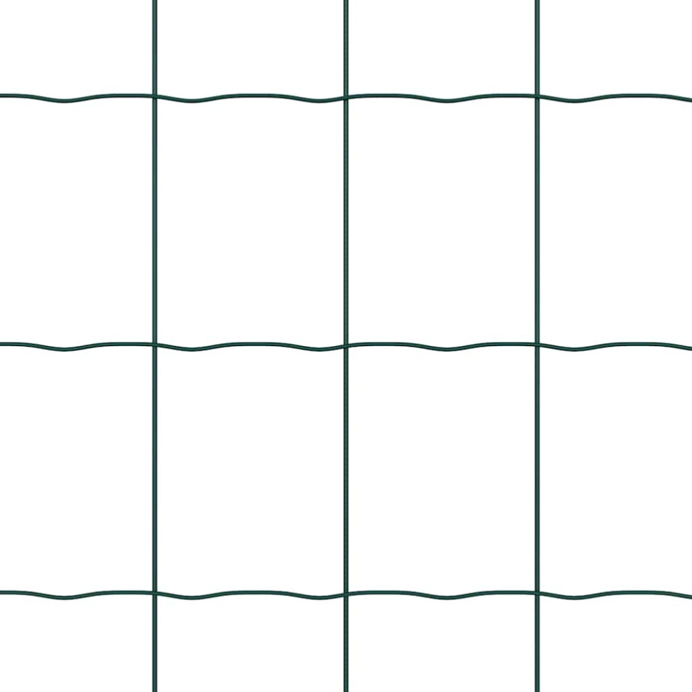 Produktbild för Euro Stängsel med Betongfundament 25 x 0,6 m PVC-belagda stål