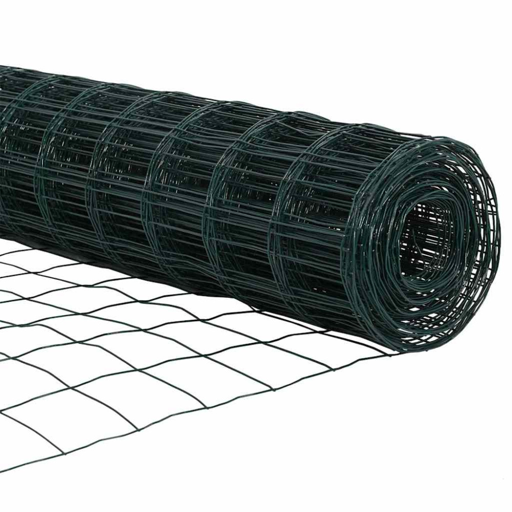 Produktbild för Euro Stängsel med Betongfundament 25 x 0,6 m PVC-belagda stål