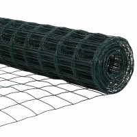 Produktbild för Euro Stängsel med Betongfundament 25 x 0,6 m PVC-belagda stål