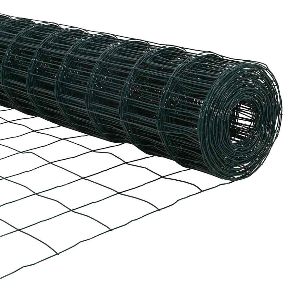Produktbild för Euro Stängsel med Betongfundament 25 x 0,6 m PVC-belagda stål