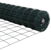 Produktbild för Euro Stängsel med Betongfundament 25 x 0,6 m PVC-belagda stål