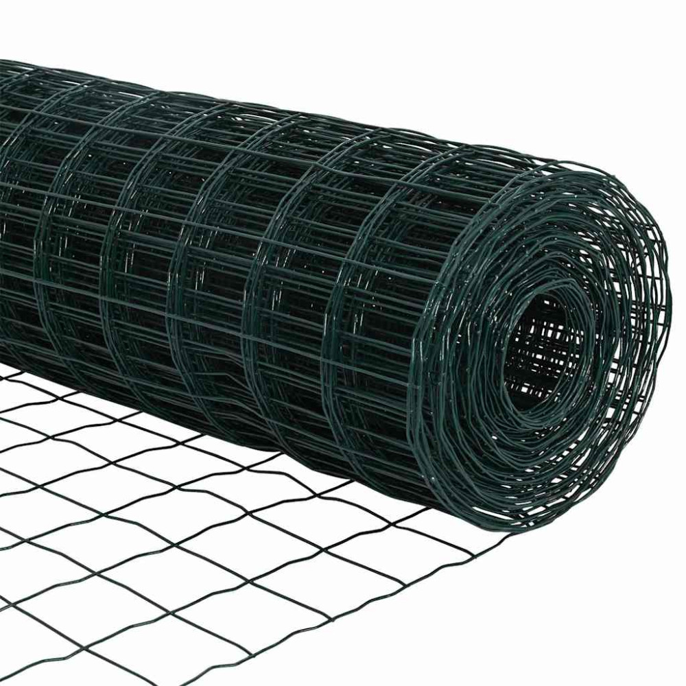 Produktbild för Euro Stängsel med Betongfundament 25 x 0,6 m PVC-belagda stål