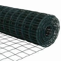 Produktbild för Euro Stängsel med Betongfundament 25 x 0,6 m PVC-belagda stål