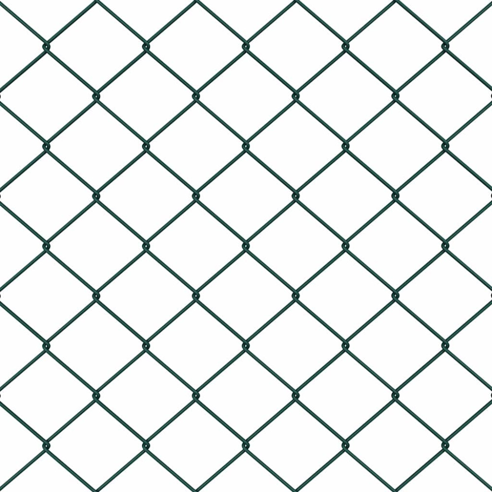 Produktbild för Utomhus kedjefence med betongbas 25 x 0,6 m PVC-belagda stål
