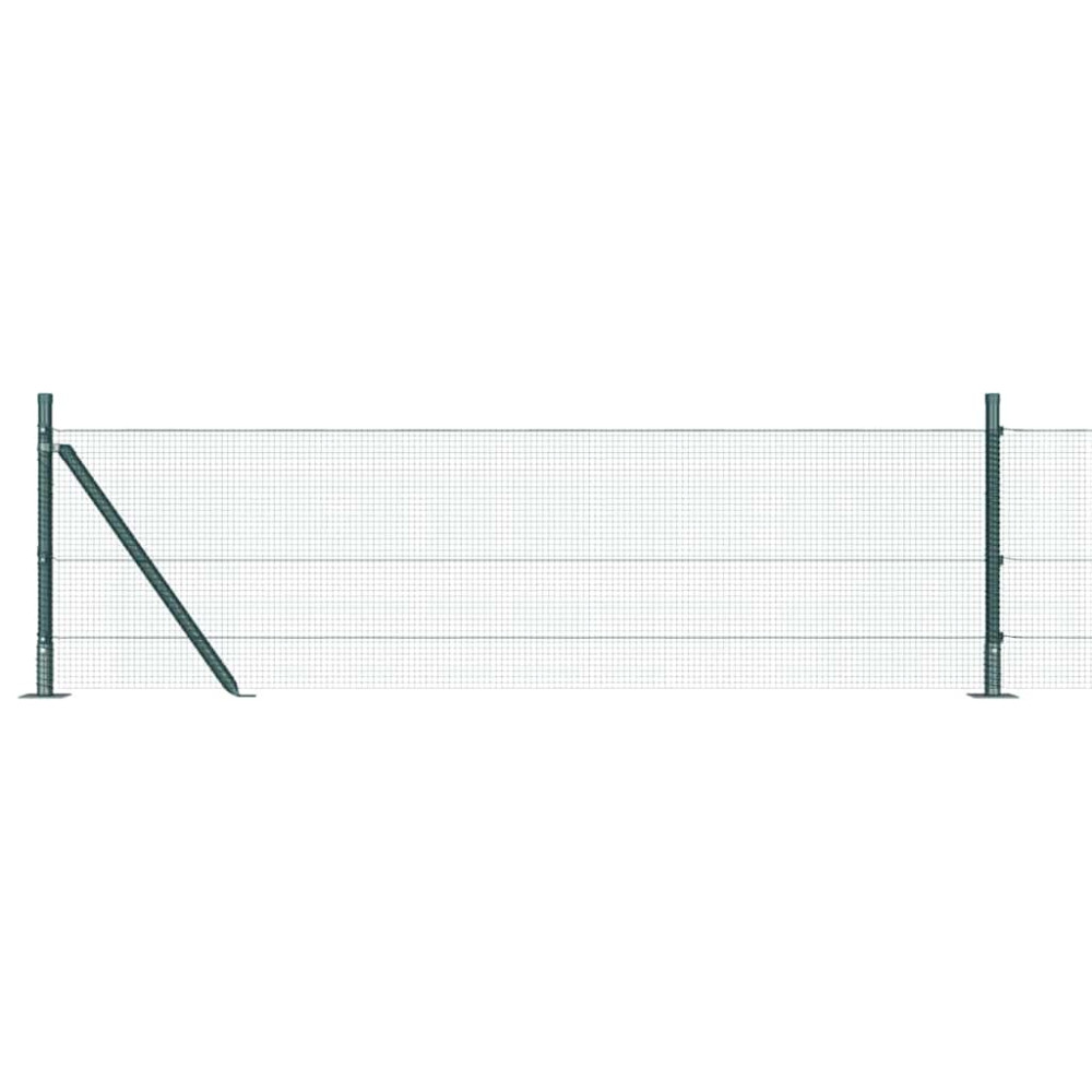 Produktbild för Svetsat Stålstaket med Betongbas 100 x 0,6 m PVC-belagda stål
