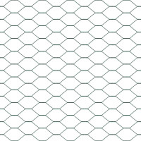Produktbild för Hexagonal stängsel med betongfundament 25 x 0,5 m Skogsgrön
