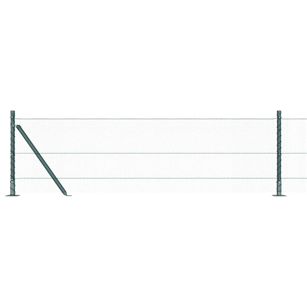 Produktbild för Svetsat Stålstaket med Betongbas 100 x 0,6 m (B x H)