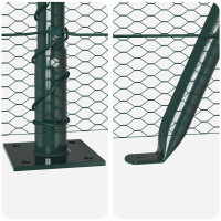 Produktbild för Svetsat Stålstaket med Betongbas 100 x 0,6 m (B x H)