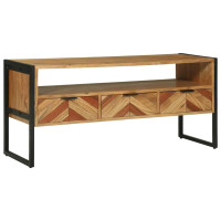 Produktbild för TV-skåp med låda Brun 100 x 35 x 50 cm Massivt Akaciaträ