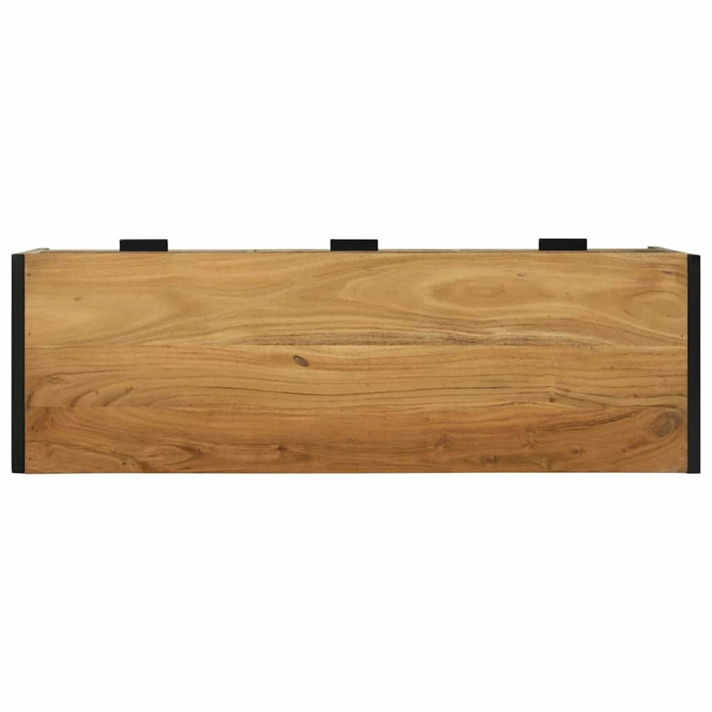 Produktbild för TV-skåp med låda Brun 100 x 35 x 50 cm Massivt Akaciaträ