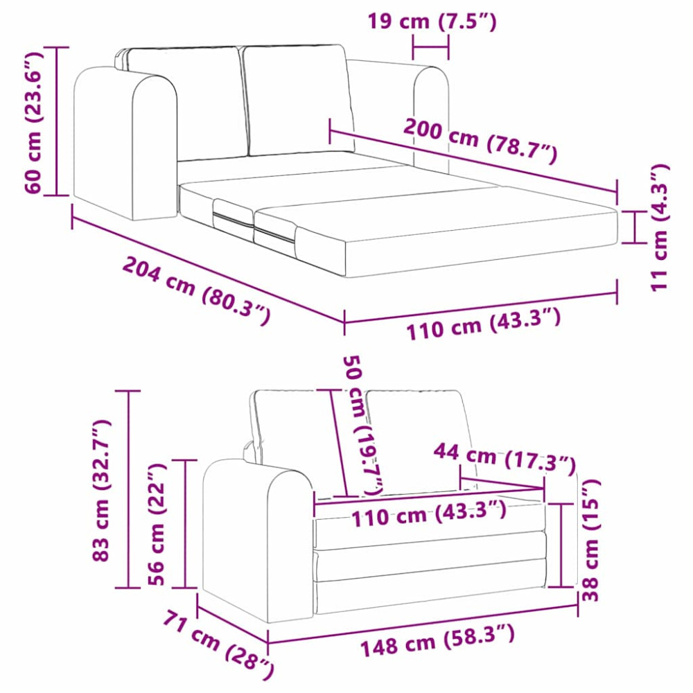 Produktbild för Soffsäng Blå 148 x 71 x 83 cm Sammet