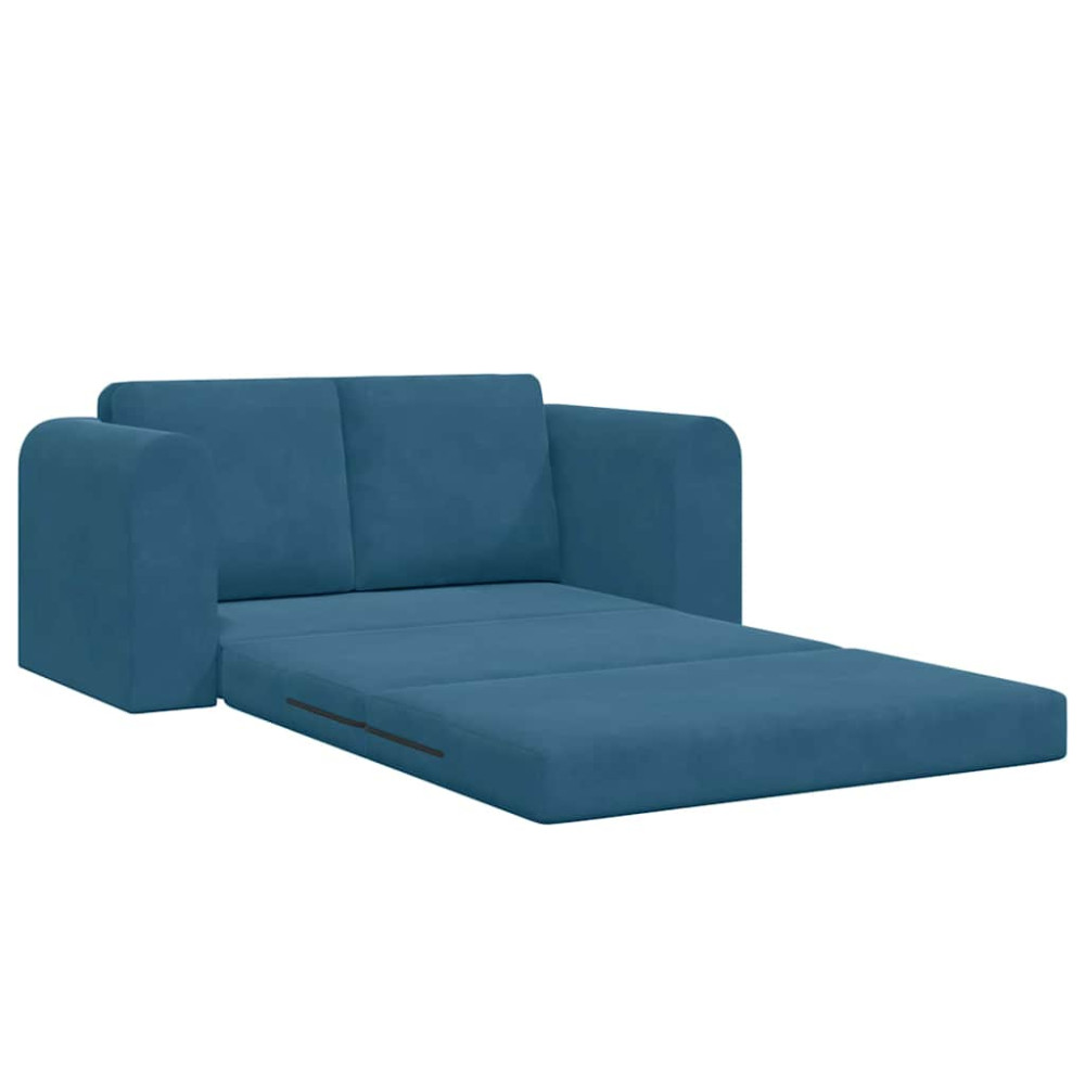 Produktbild för Soffsäng Blå 148 x 71 x 83 cm Sammet