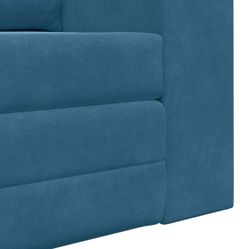Produktbild för Soffsäng Blå 148 x 71 x 83 cm Sammet
