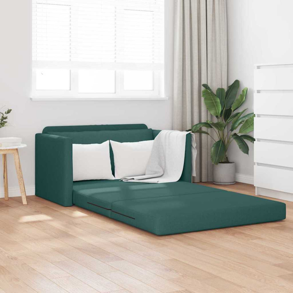 Produktbild för Soffsäng 110cm Mörkgrön tyg