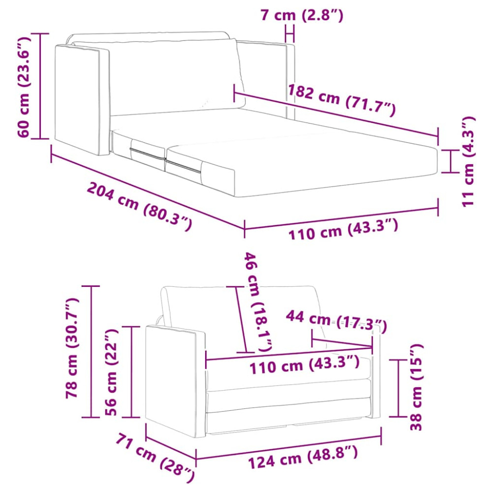 Produktbild för Soffsäng 110cm Mörkgrön tyg